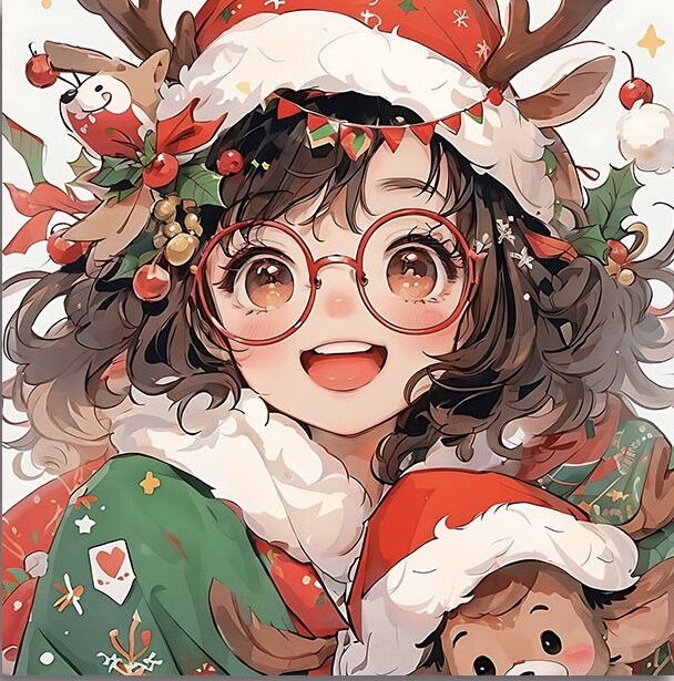 Embroidery Tas - 9ct 60x60cm Christmas Girl haft DIY