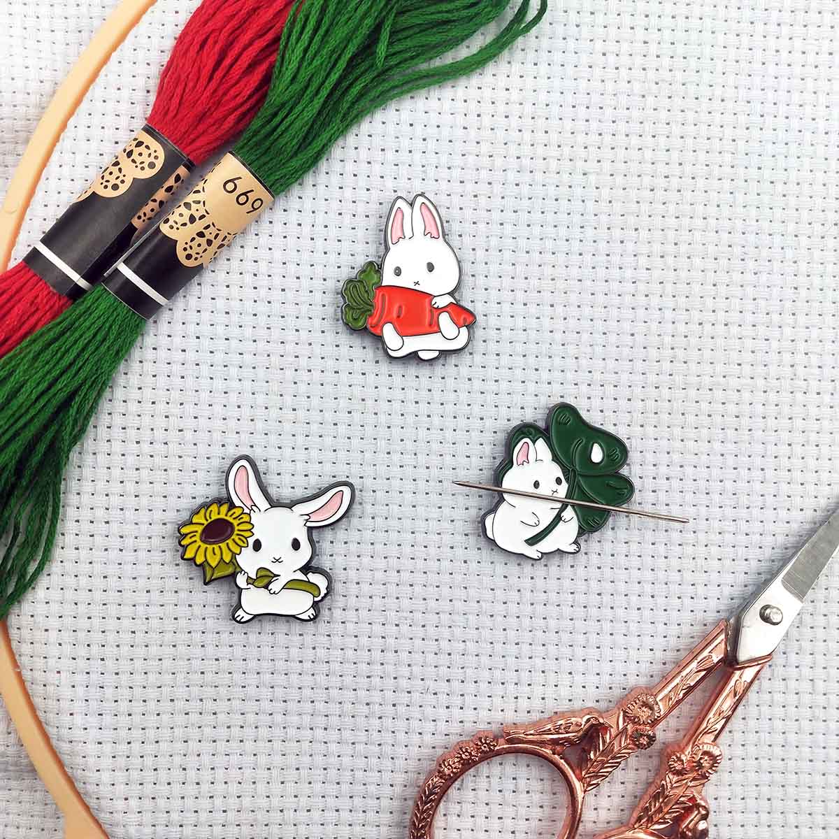 Needle Minder Magnet - Magnetyczny uchwyt na igły Królik, króliczek,