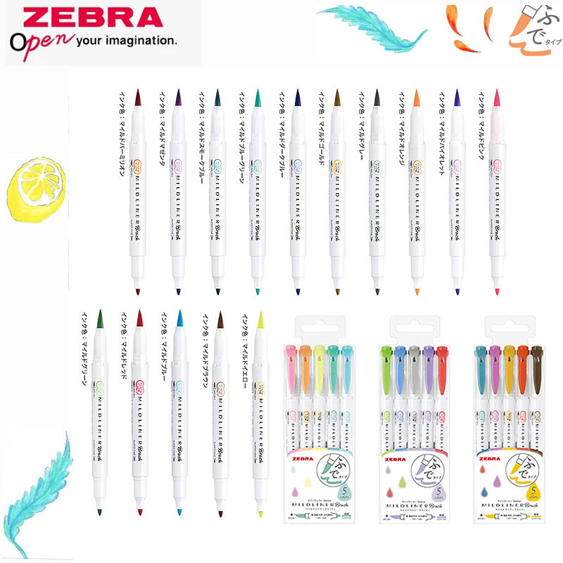 Zebra Pen Mildliner - ZEBRA Zakreślacz z podwójną końcówką Kolorowy
