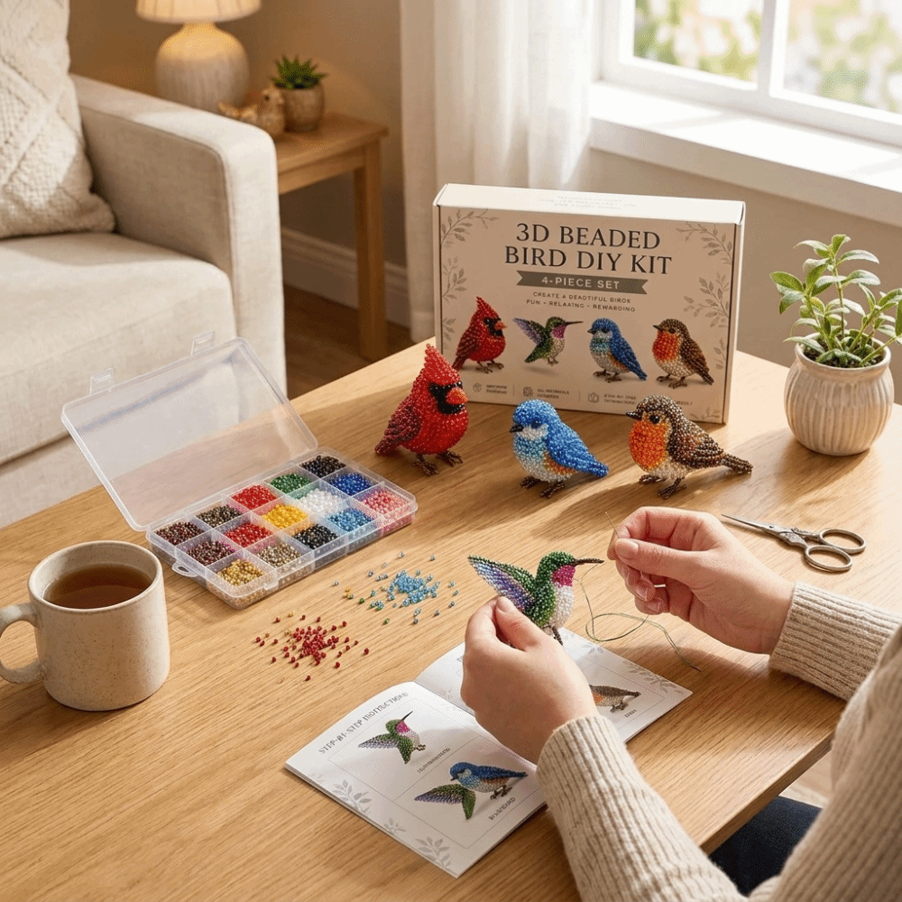 Embroidery Kit Set - Ręcznie Robiony Zestaw do Haftowania Koralikami