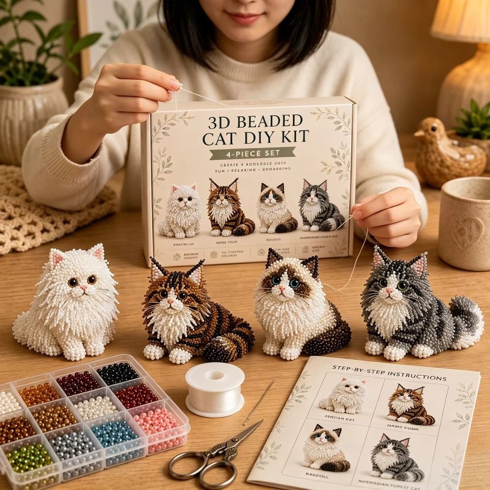 Embroidery Kit Set - Ręcznie Robiony Zestaw do Haftowania Koralikami