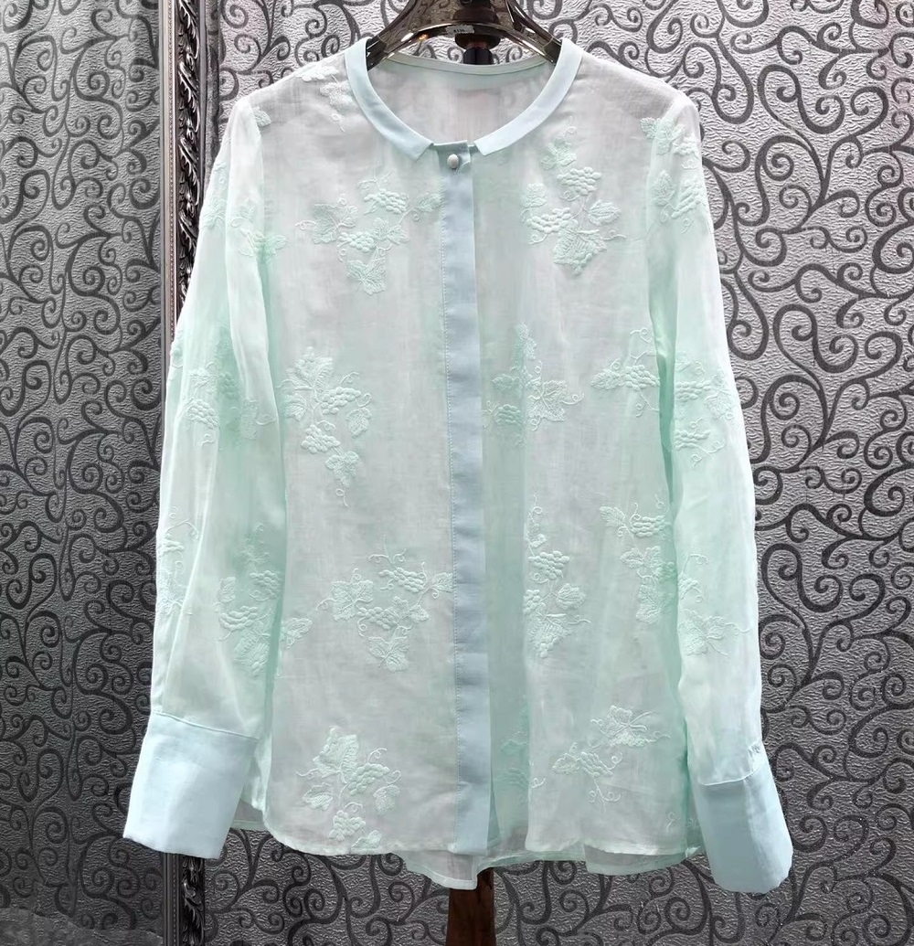 Embroidery Yellow - Wysokiej jakości nowe modne bluzki damskie