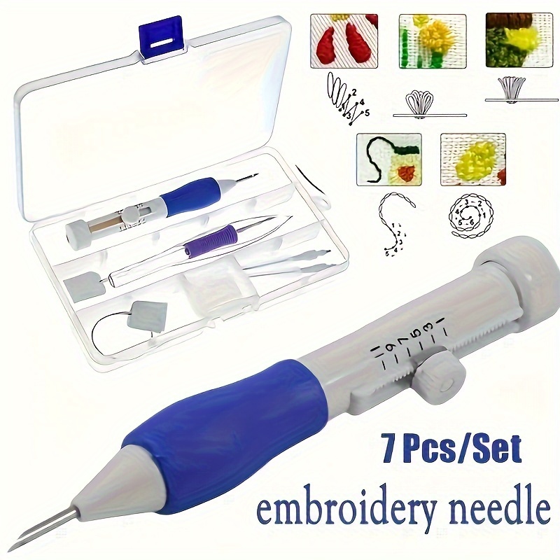 Embroidery Kit Set - 7-częściowy zestaw narzędzi do haftowania igłą,