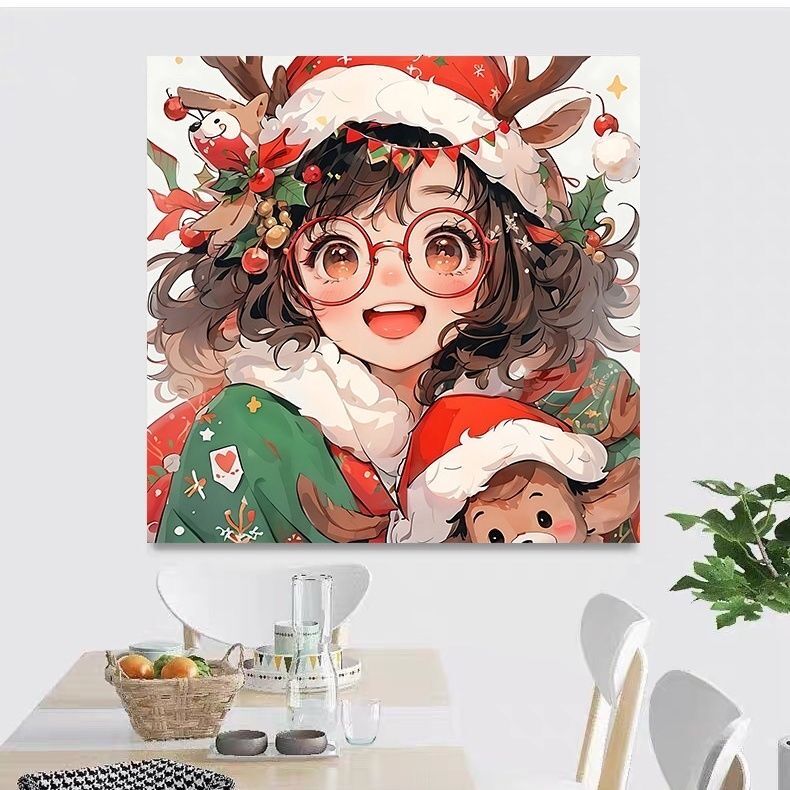 9ct 60x60cm Christmas Girl haf – Embroidery Tas recenzja i cena
