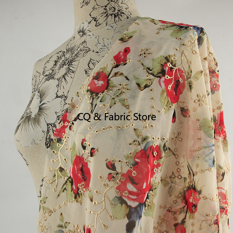 Nowa tkanina szyfonowa z hafte – Embroidery Rose recenzja i cena