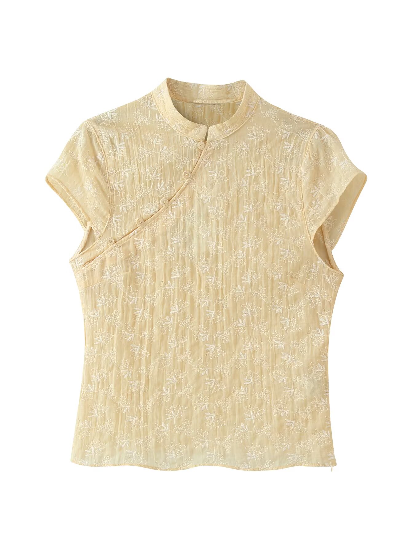 Damska żółta bluzka Qipao z kw – Embroidery Yellow recenzja i cena