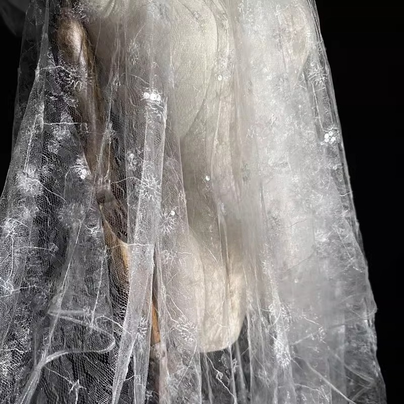 Koronkowa tkanina z haftem kwi – Embroidery Net Fabric recenzja i cena