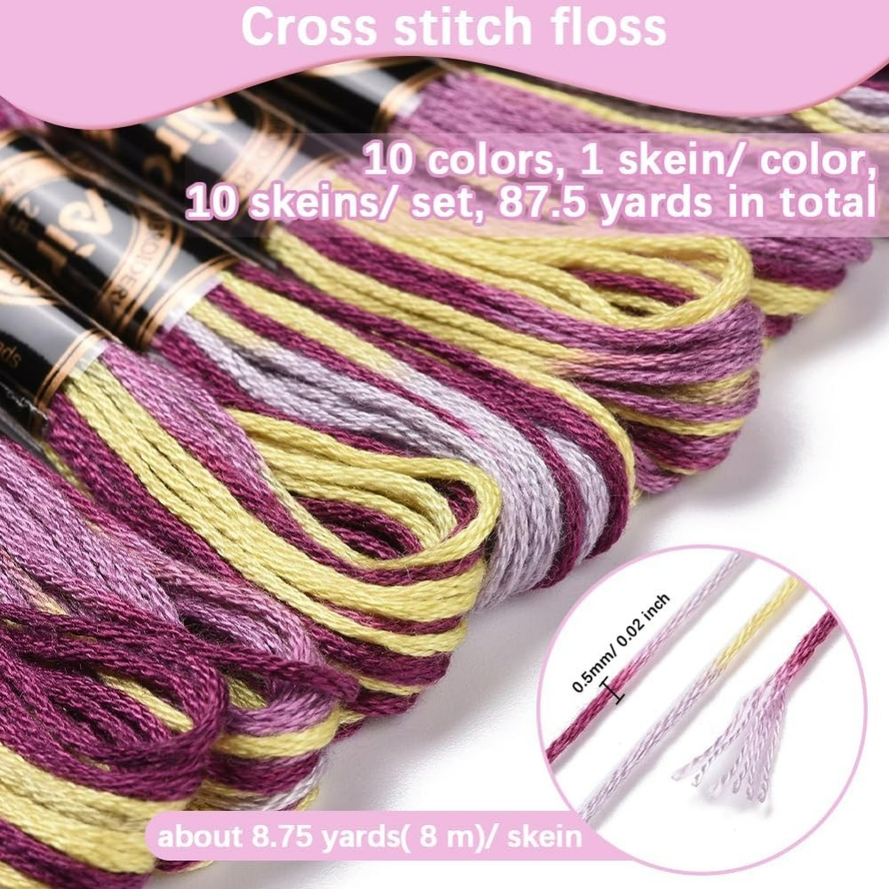 6 nici fioletowa różnokolorowa – Embroidery Kit Set recenzja i cena