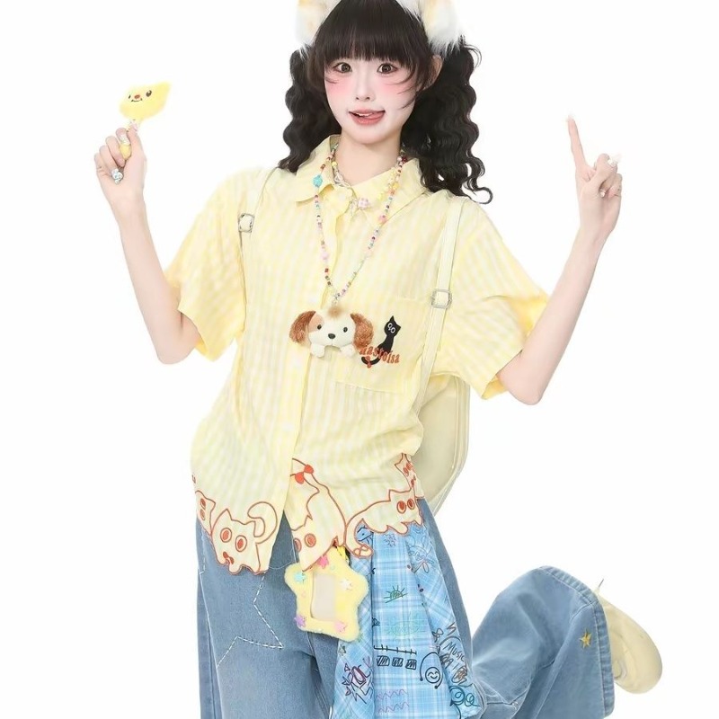 Koszule Kimutomo Damskie Hafto – Embroidery Cat recenzja i cena