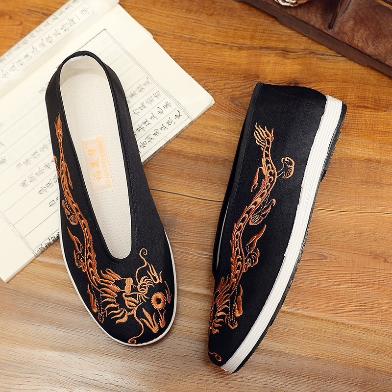 Vintage chiński Kung Fu buty s – Embroidery Yellow recenzja i cena