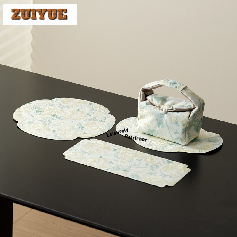 Podkładki na stół do herbaty z – Embroidery Yellow recenzja i cena