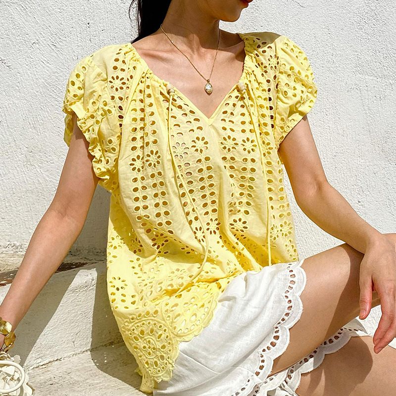 Francuski styl elegancka, szyk – Embroidery Yellow recenzja i cena