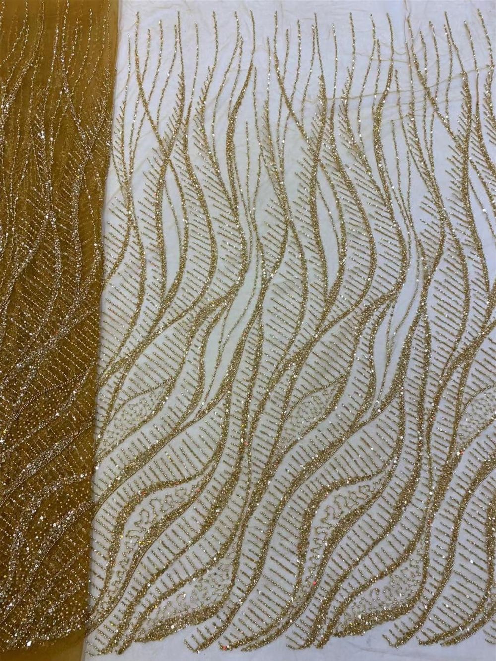 Afrykańskie cekiny koraliki ko – Embroidery Net Fabric recenzja i cena