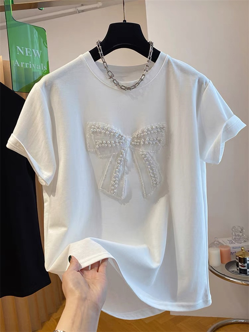   Koszulka damska z krótkim rę – Embroidery Knot recenzja i cena