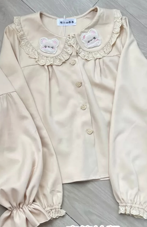 Bluzka Lolita z uroczym haftem – Embroidery Yellow recenzja i cena