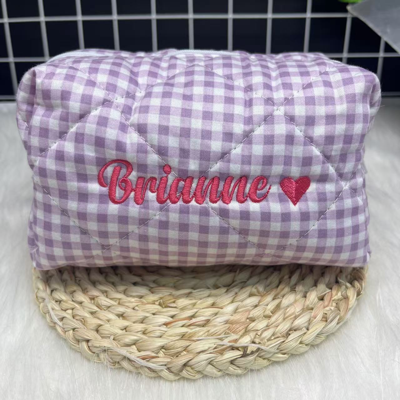 Kosmetyczka w paski o dużej po – Embroidery Name recenzja i cena